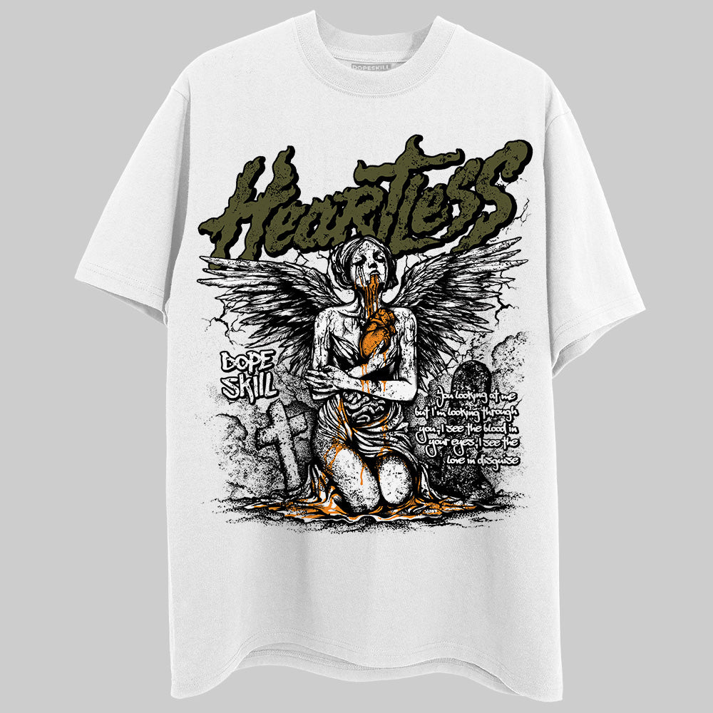 Jordan 5 "Olive" DopeSkill T-Shirt Heartless Graphic Streetwear  - White 