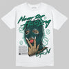 Jordan 4 Retro Oxidized Green DopeSkill T-Shirt Never Stop Hustling Graphic Streetwear - White