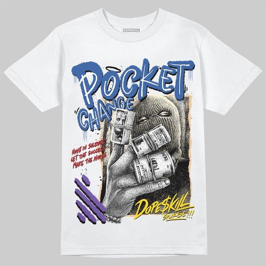 Jordan 17 Retro Low SP Infinite Archives DopeSkill T-Shirt Pocket Change Graphic Streetwear - White