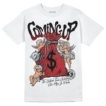 Jordan 12 “Red Taxi” DopeSkill T-Shirt Money Bag Coming Up Graphic Streetwear - White