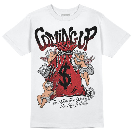 Jordan 12 “Red Taxi” DopeSkill T-Shirt Money Bag Coming Up Graphic Streetwear - White