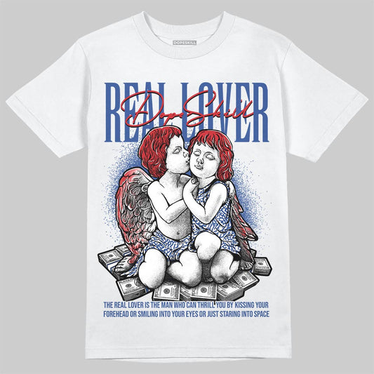 Jordan Spizike Low “Storm Blue” DopeSkill T-Shirt Real Lover Graphic Streetwear - White