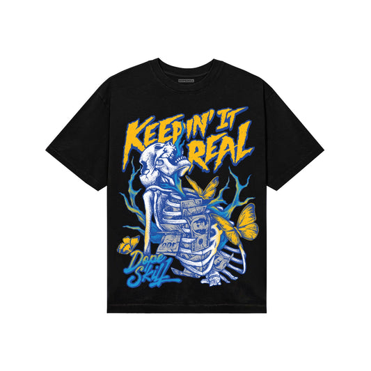 Royal Blue Sneakers DopeSkill T-Shirt Keepin' It Real Graphic Streetwear - black