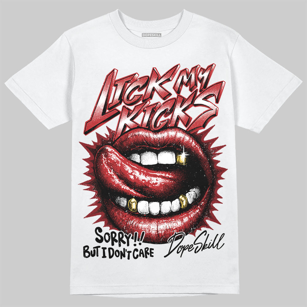 Jordan 12 Retro Flu Game (2025) DopeSkill T-Shirt Lick My Kicks Graphic Streetwear - White 