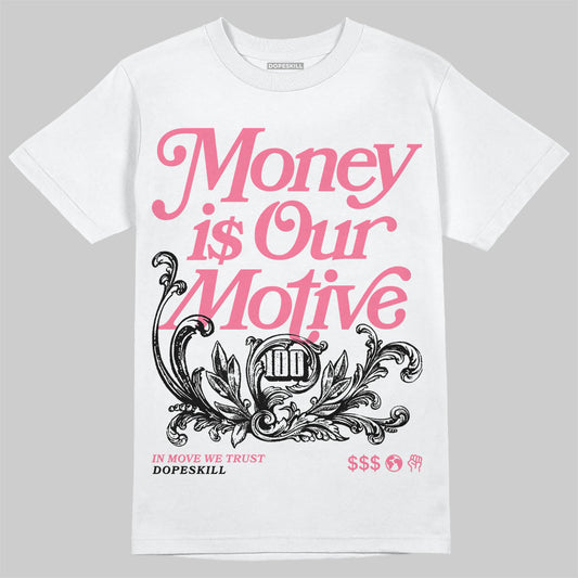 Diesel Pink S - Serendipity Pro-X1 Trainers DopeSkill T-Shirt Money Is Our Motive Typo Graphic Streetwear - White