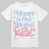 Jordan 3 GS “Cobalt Bliss” DopeSkill T-Shirt Money Is Our Motive Typo Graphic Streetwear - White