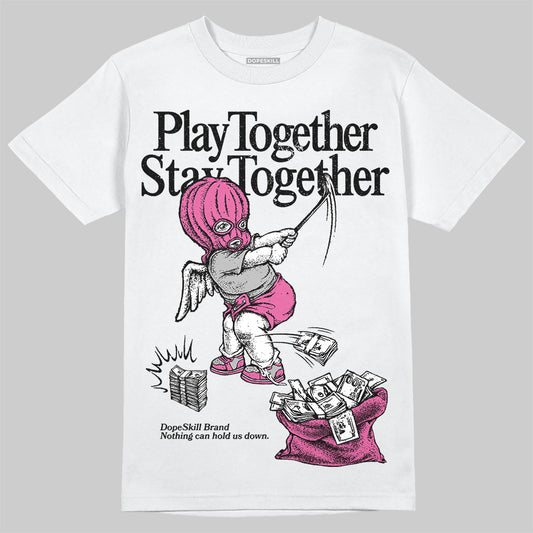 Asics Gel-Kayano 14 ‘Cream Sweet Pink’ DopeSkill T-Shirt Play together, Stay together Graphic Streetwear - White