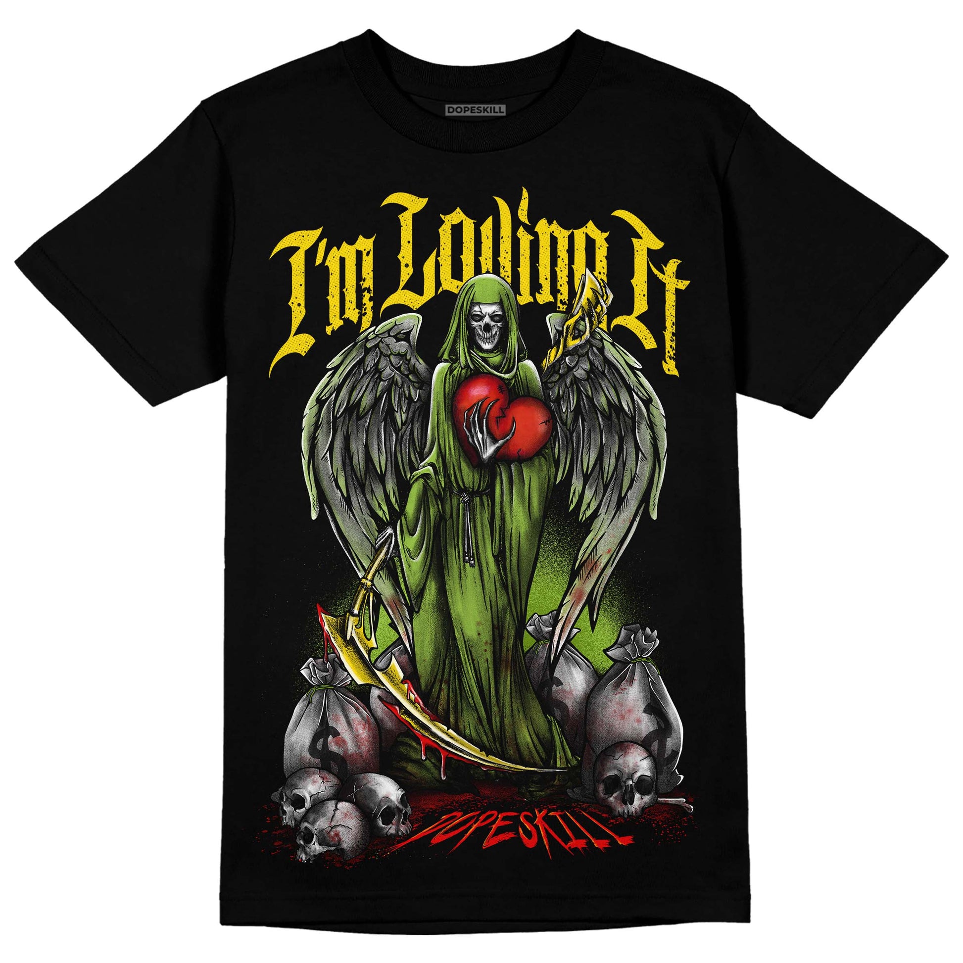 SB Dunk Low Chlorophyll DopeSkill T-Shirt New I'm Loving It Graphic Streetwear - Black