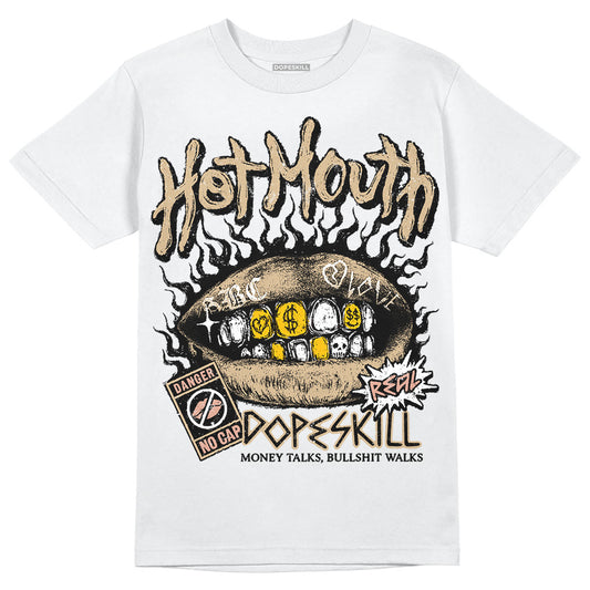 TAN Sneakers DopeSkill T-Shirt Hot Mouth Graphic Streetwear - White