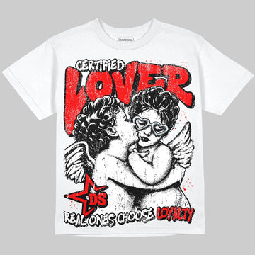 Jordan 11 Retro Cherry DopeSkill T-Shirt Real Ones Choose Loyalty Graphic Streetwear - White