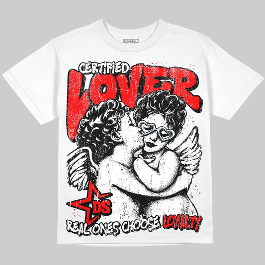 Jordan 11 Retro Cherry DopeSkill T-Shirt Real Ones Choose Loyalty Graphic Streetwear - White