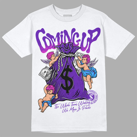 Dunk Low Championship Court Purple DopeSkill T-Shirt Money Bag Coming Up Graphic Streetwear - White