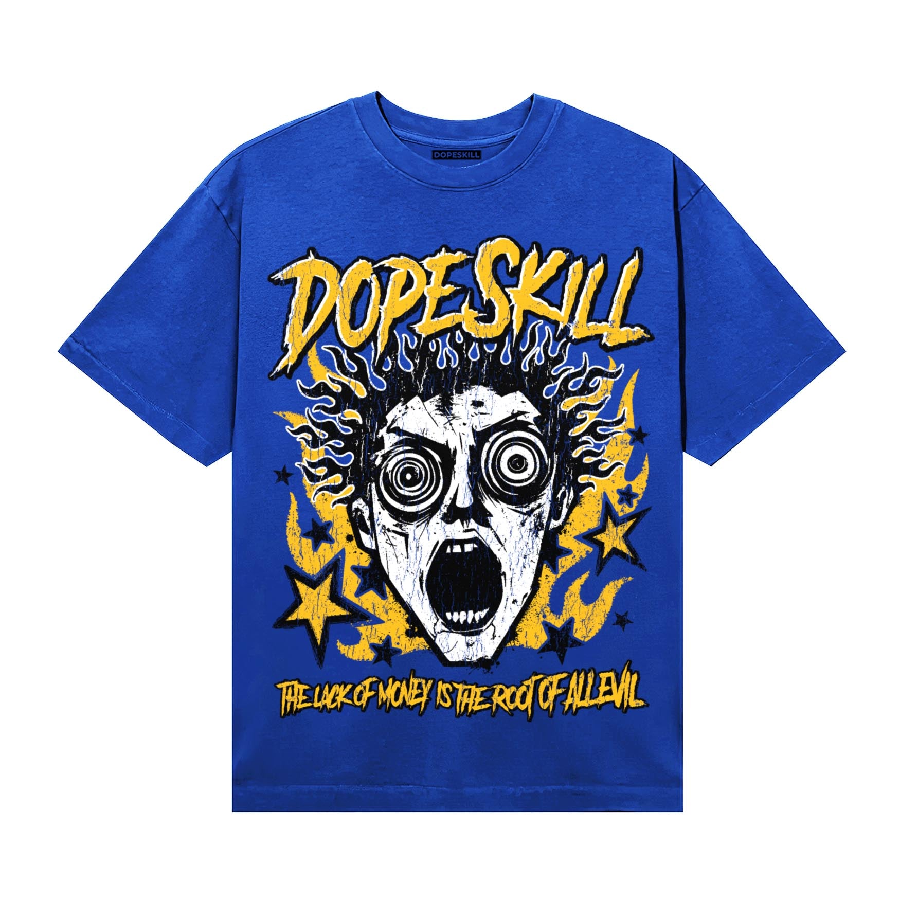 Royal Blue Sneakers DopeSkill T-Shirt Root of Evil Graphic Streetwear - Royal