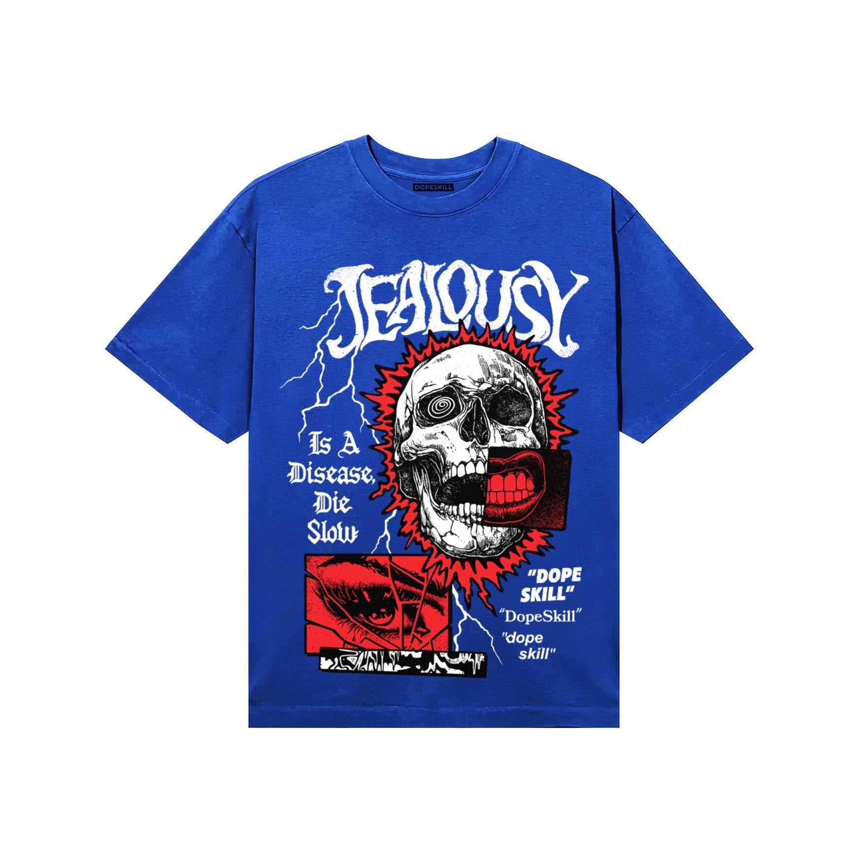 Royal Blue Sneakers DopeSkill T-Shirt Jealousy Graphic Streetwear - Royal