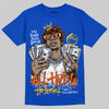 Royal Blue Sneakers DopeSkill T-Shirt All Hustle No Luck Graphic Streetwear - royal
