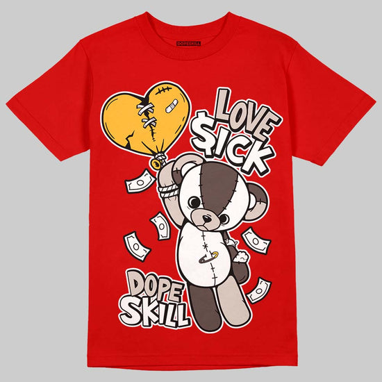 Adidas Samba OG Cloud White Better Scarlet Supplier Colour DopeSkill T-Shirt Love Sick Graphic Streetwear - Red