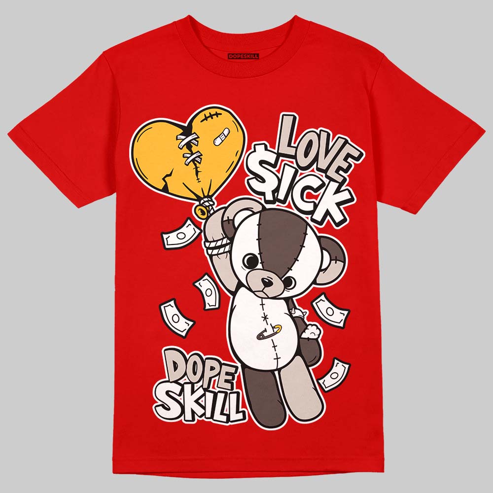 Adidas Samba OG Cloud White Better Scarlet Supplier Colour DopeSkill T-Shirt Love Sick Graphic Streetwear - Red