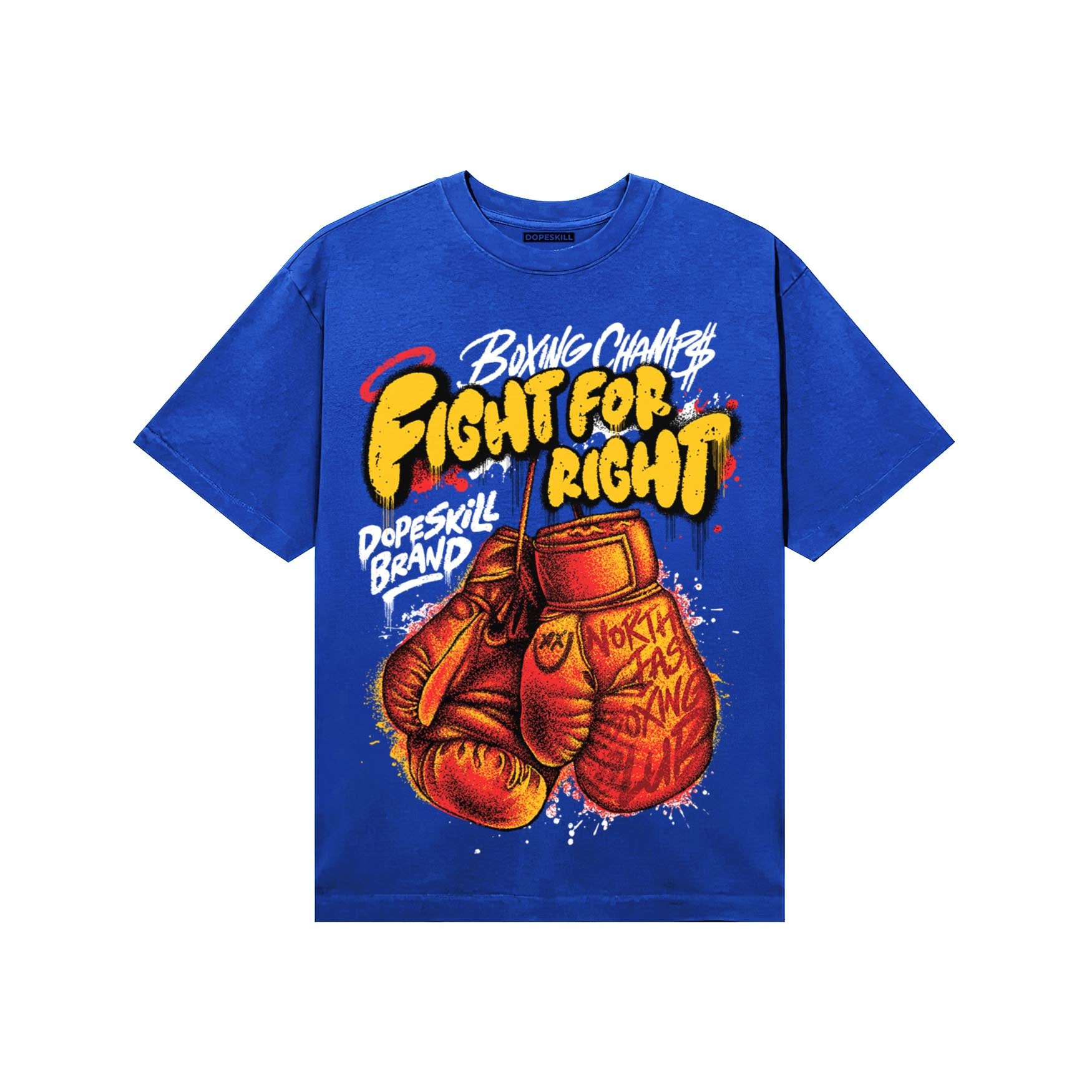Royal Blue Sneakers DopeSkill T-Shirt Fight For Right Graphic Streetwear - Royal