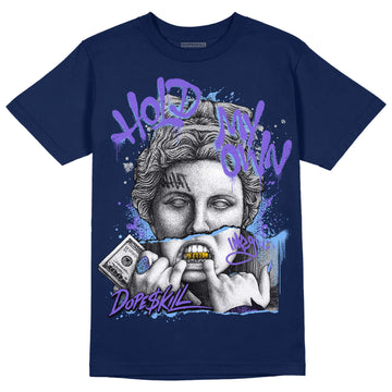 Jordan 5 SE “Georgetown” DopeSkill Midnight Navy T-Shirt Hold My Own Graphic Streetwear