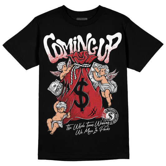 Jordan 12 “Red Taxi” DopeSkill T-Shirt Money Bag Coming Up Graphic Streetwear - Black