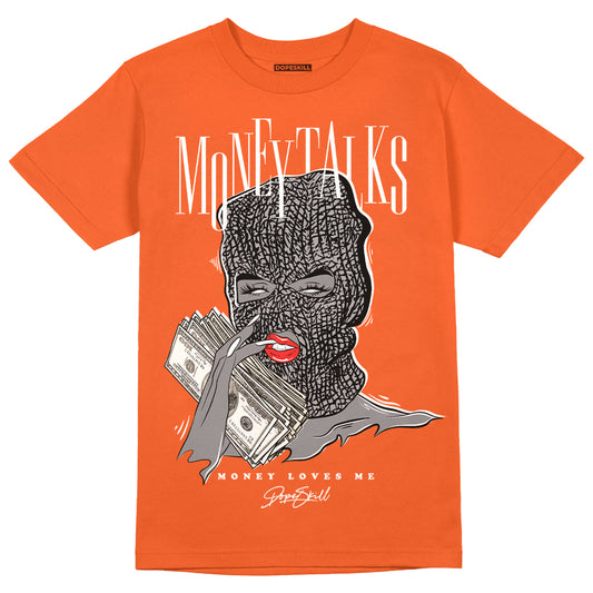 Jordan 3 Georgia Peach DopeSkill Orange T-shirt Money Talks Graphic Streetwear