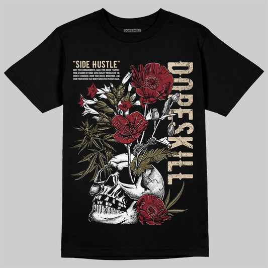 SB Dunk Low “Dark Team Red/Olive Flak” DopeSkill T-Shirt Side Hustle Graphic Streetwear - Black