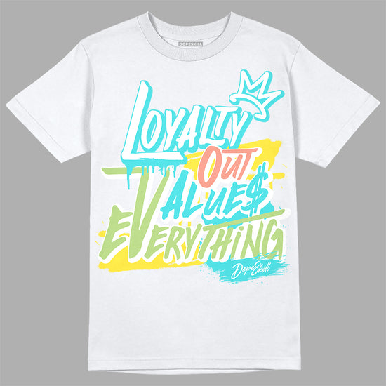 New Balance 9060 “Cyan Burst” DopeSkill T-Shirt LOVE Graphic Streetwear - White