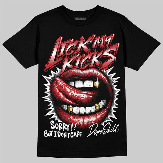 Jordan 12 Retro Flu Game (2025) DopeSkill T-Shirt Lick My Kicks Graphic Streetwear - Black