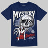 Jordan 6 Retro 'White And Midnight Navy' DopeSkill Navy T-shirt Mystery Ghostly Grasp Graphic Streetwear