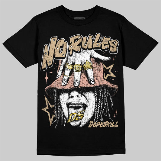 TAN Sneakers DopeSkill T-Shirt No Rules Graphic Streetwear - black