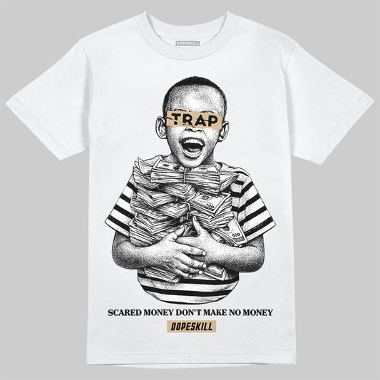 TAN Sneakers DopeSkill T-Shirt Scared Money Don't Make No Money Graphic Streetwear - White