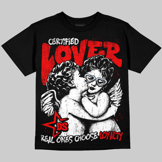 Jordan 11 Retro Cherry DopeSkill T-Shirt Real Ones Choose Loyalty Graphic Streetwear - black