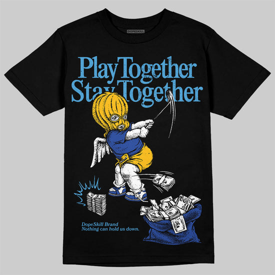 Royal Blue Sneakers DopeSkill T-Shirt Play together, Stay together Graphic Streetwear - Black