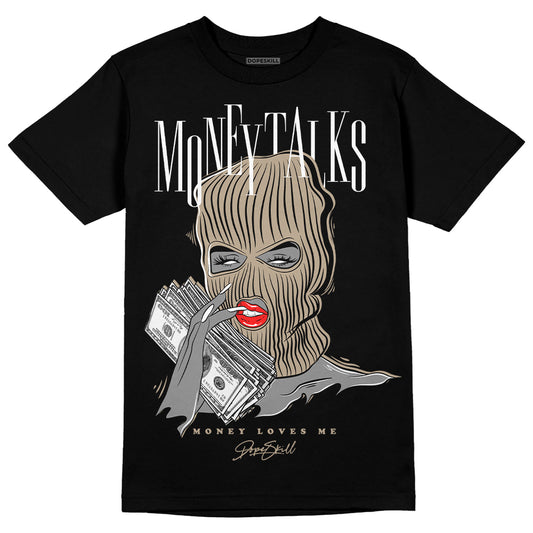 Jordan 1 High OG “Latte” DopeSkill T-Shirt Money Talks Graphic Streetwear - Black