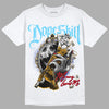 Jordan 1 Mid GS 'Six Championships' DopeSkill T-Shirt Money Loves Me Graphic Streetwear - White 