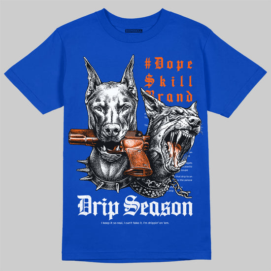 Royal Blue Sneakers DopeSkill T-Shirt New Drip Season Graphic Streetwear - Royal