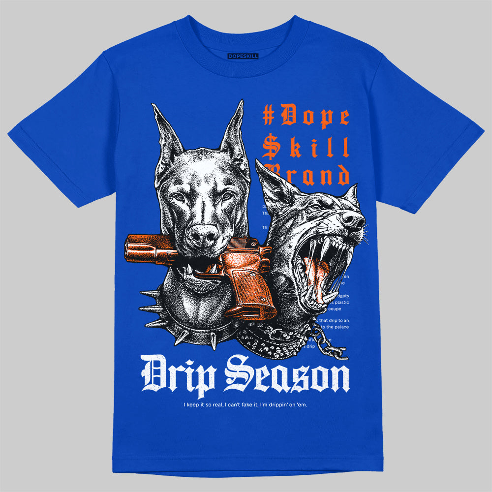 Royal Blue Sneakers DopeSkill T-Shirt New Drip Season Graphic Streetwear - Royal