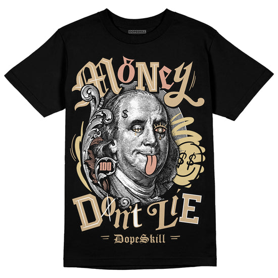 TAN Sneakers DopeSkill T-Shirt Money Don't Lie Graphic Streetwear - Black