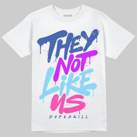 Royal Blue Sneakers DopeSkill T-Shirt They Not Like Us Graphic Streetwear  - White