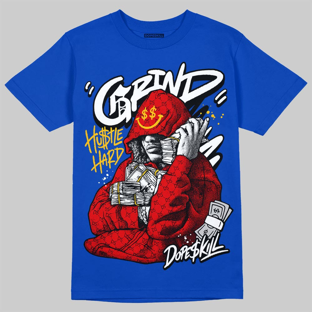 Royal Blue Sneakers DopeSkill T-Shirt Grind Pray Graphic Streetwear - Royal