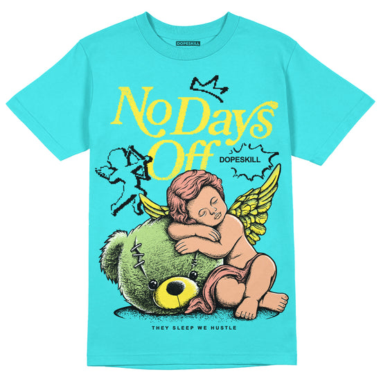 New Balance 9060 “Cyan Burst” DopeSkill Virtual Blue T-Shirt New No Days Off Graphic Streetwear