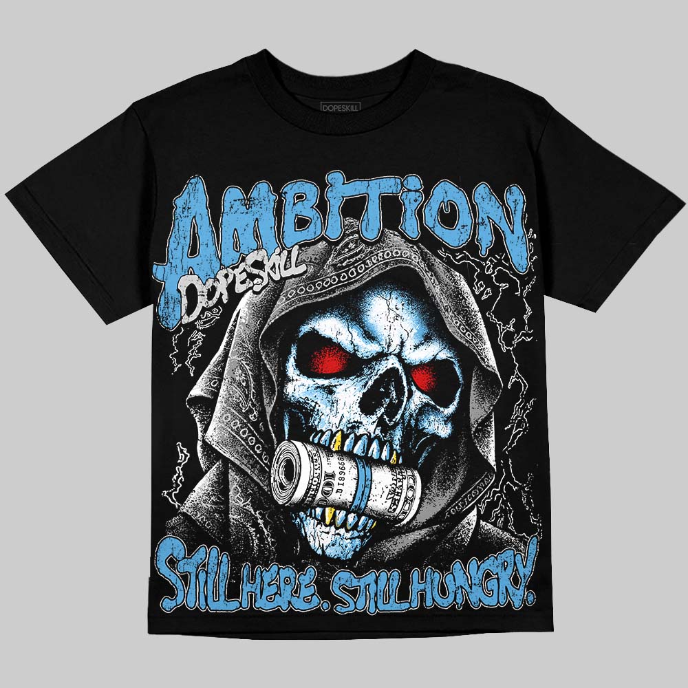 Jordan 14 University Blue DopeSkill Oversize Print T-Shirt Still Here Still Hungry Graphic Streetwear - black