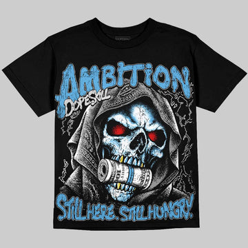 Jordan 14 University Blue DopeSkill Oversize Print T-Shirt Still Here Still Hungry Graphic Streetwear - black