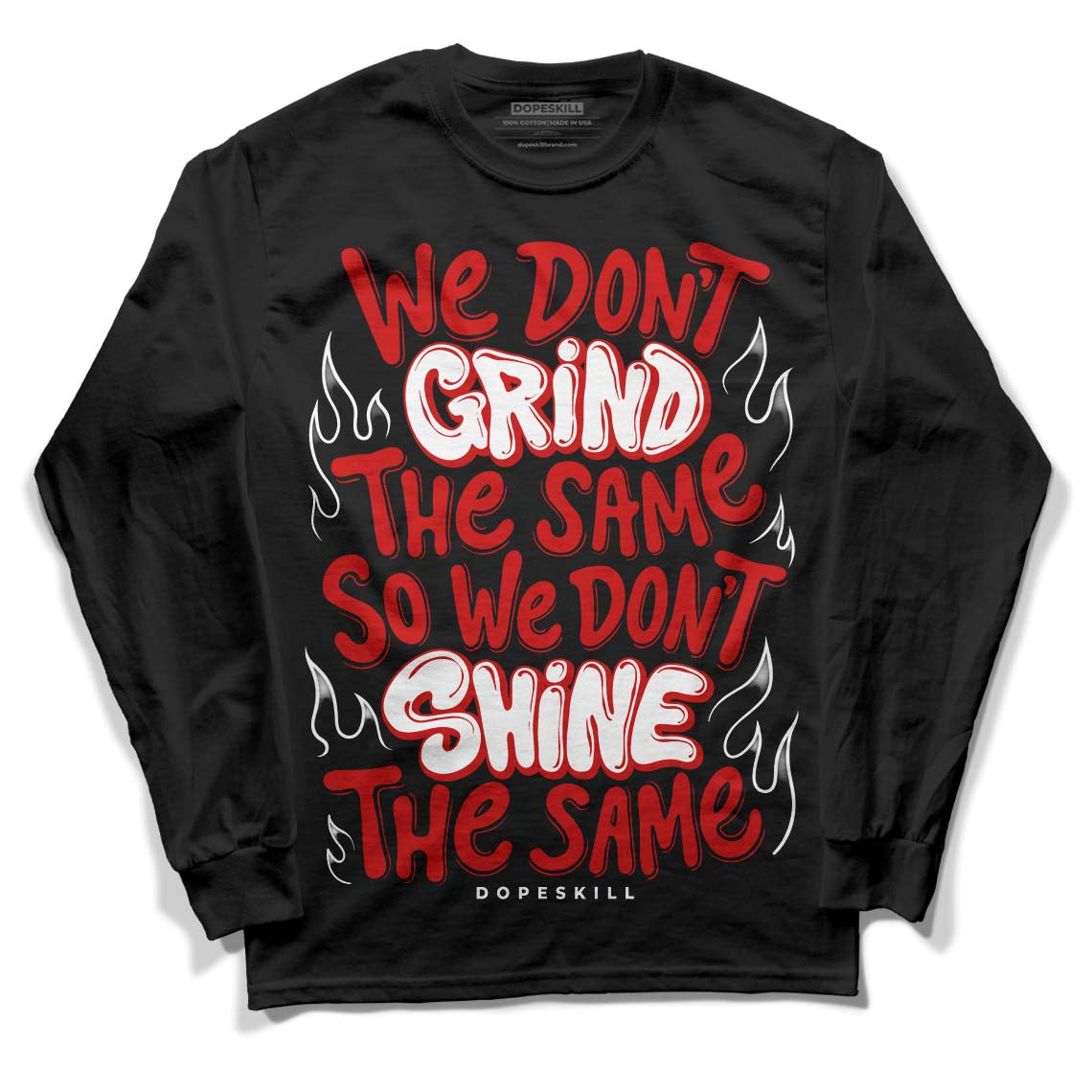 Jordan 1 Retro Low "Black Toe" DopeSkill Long Sleeve T-Shirt Grind Shine Graphic Streetwear - Black