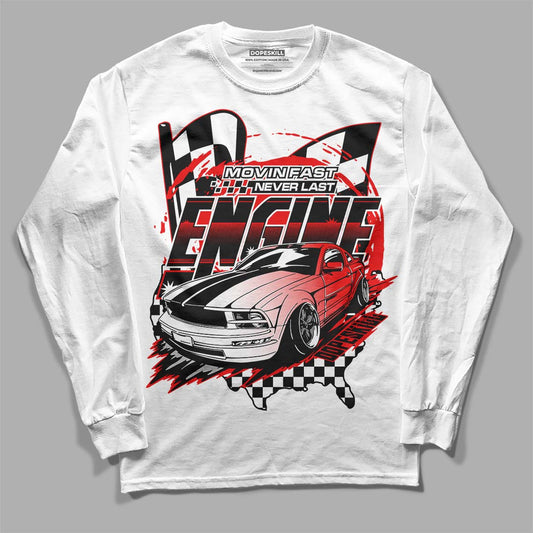 Jordan 12 “Cherry” DopeSkill Long Sleeve T-Shirt ENGINE Tshirt Graphic Streetwear - White