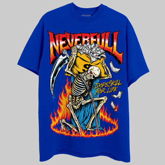 Royal Blue Sneakers DopeSkill Royal Blue T-Shirt NeverFull Graphic Streetwear