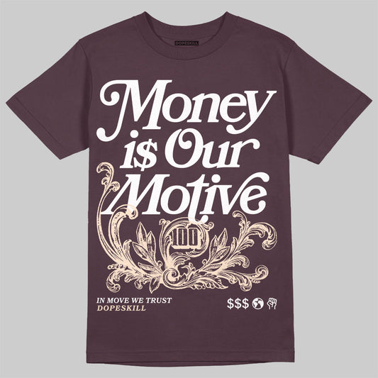 A Ma Maniere x Air Jordan 4 "Phantom" DopeSkill Maroon T-shirt Money Is Our Motive Typo Graphic Streetwear