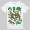 Foamposite Pro 'Pine Green' DopeSkill T-Shirt No Risk No Story Graphic Streetwear - White