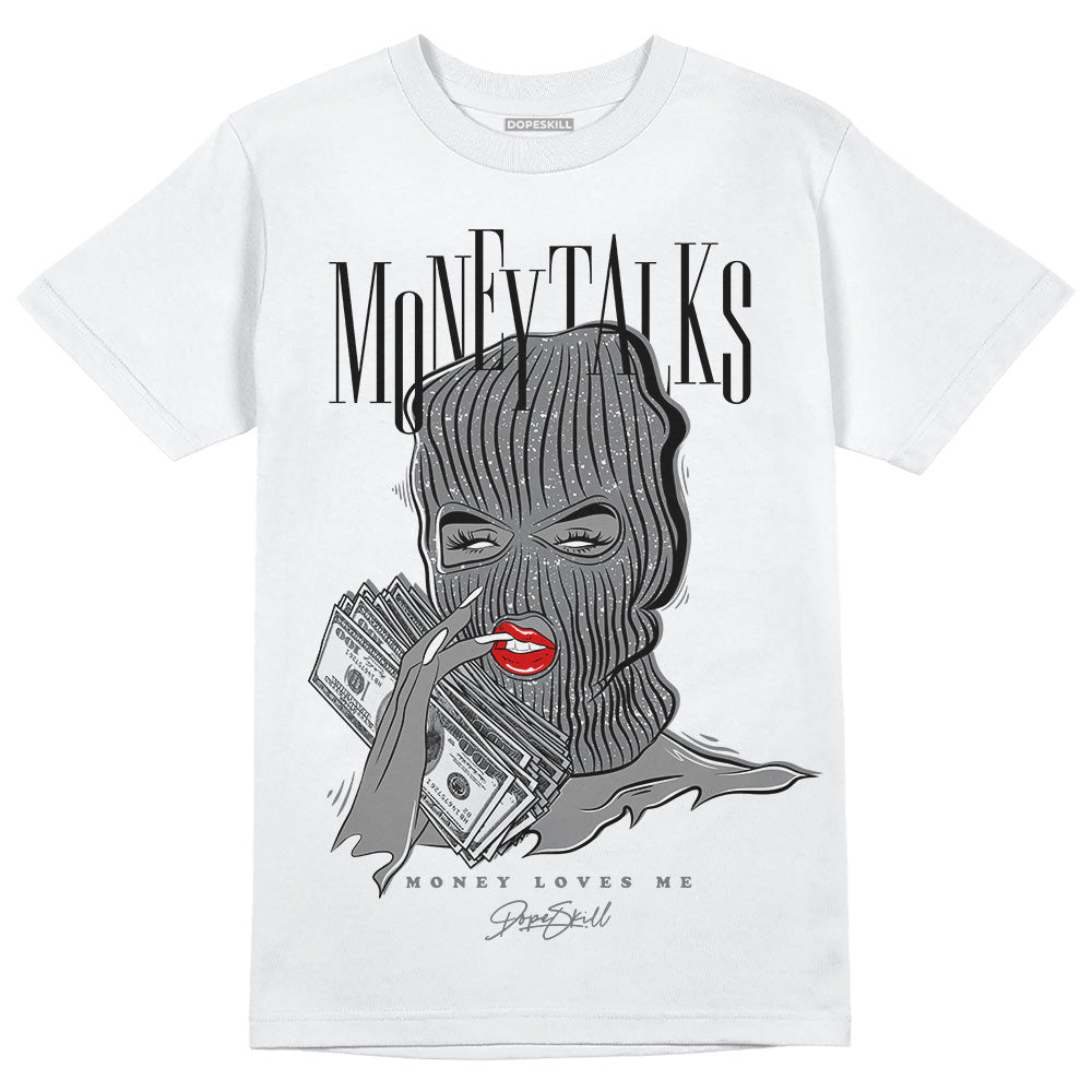 Jordan 4 Retro 'Wet Cement' DopeSkill T-Shirt Money Talks Graphic Streetwear - White