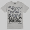 Jordan 5 Retro Wolf Grey (2026) DopeSkill T-Shirt Money Is Our Motive Typo Graphic Streetwear - Gravel